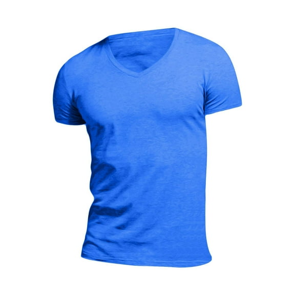 Mens T-Shirts Extra Large Six Pack Soft V Neck White Men's Casual Solid V-Neck Short Sleeve T-Shirt for Outdoor Activities Daily Wear and Relaxation Ideal for Spring and Summer Seasons