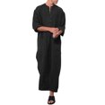 thumbnail image 1 of Mens T Shirts Golf Arabia Long Sleeve Pocket Loose Robe Solid Robe Mens Shirts, 1 of 8