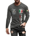 thumbnail image 1 of Mens T Shirts Golf Stylish Long Sleeve Slim Fit Printed Versatile Mens Work Clothing,Grey,XL, 1 of 4