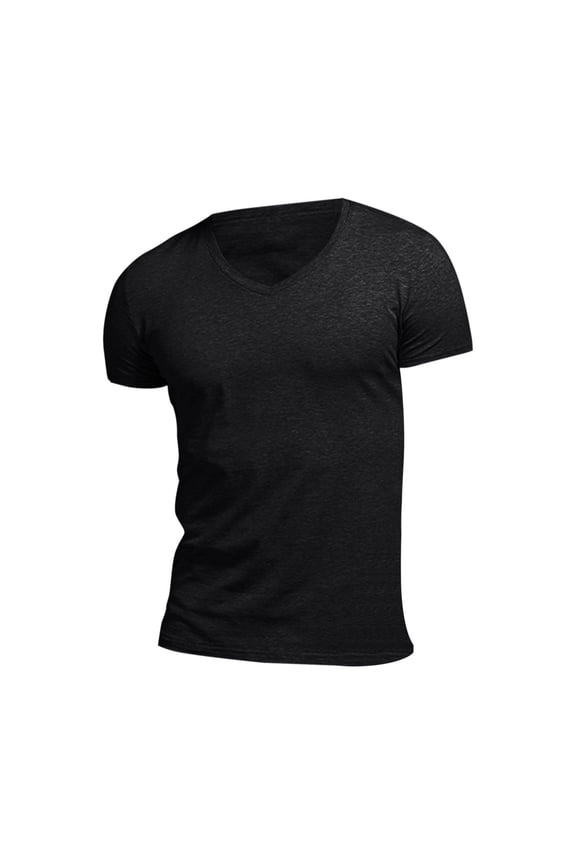 Mens T-Shirts Graphic To Customize Cotton Oversized Men's Stylish Short Sleeve Solid V Neck T Shirts for Casual Wear Comfortable Fit Versatile Fashion for Men