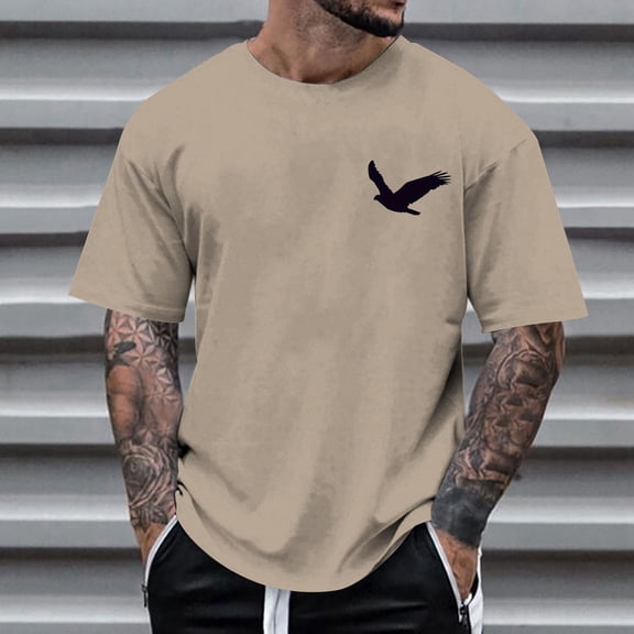 Mens T Shirts Graphic Pattern Print Lightweight V Neck Button Shirt Tops Breathable Spring Summer Fall Basic Work Tee Vacation Clothes Khaki S