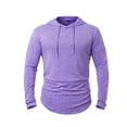 thumbnail image 1 of Mens T-Shirts Graphic Summer Cool Thin Hanging Dyed Solid Long Sleeve Hooded Workout Slim Casual Daily Home Breathable Tshirt, 1 of 3