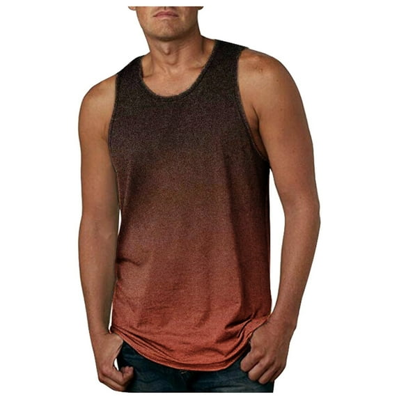 Mens T-Shirts Graphic Tees Summer Sports Fashion Lapel Gradient Short Sleeved Crew Neck Vest Casual Daily Home Breathable Tshirt