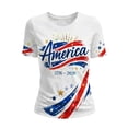 thumbnail image 1 of Mens T Shirts Independence Day Patriotic Commemorative Short Sleeve Beach Vacation Clothes for Men,White,M, 1 of 3