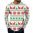 Mens T Shirts Long Sleeve Christmas 3D Printed Graphic Long Sleeve New