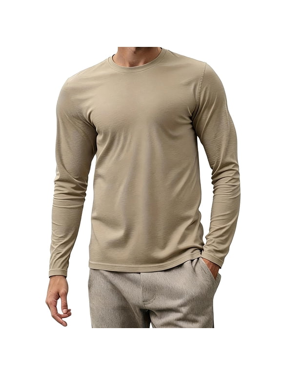 Mens T-Shirts, Men's UPF 50 Sun Protection Long Sleeve Shirt | UPF 50+ Sun Protection, Cooling Touch, Soft Breathable Fabric, Moisture Wicking, Lightweight