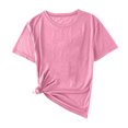 thumbnail image 1 of Mens T-Shirts Qiggri Men Fashion Casual Solid Shirt Round-Neck Tee Short Sleeve Top Blouses Mens Shirts Casual, 1 of 5