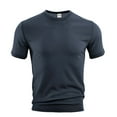 thumbnail image 1 of Mens T-Shirts Qiggri Men Fashion Leisure Motion Breathable Seersucker Short Sleeve Round-Neck Blouses Mens Shirts Casual, 1 of 4