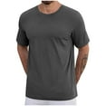 thumbnail image 1 of Mens T-Shirts Short Sleeve Cotton Lightweight Wicking 2025 Cooling Casual Crew Neck Basic Tee Shirts, 1 of 5