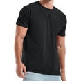 thumbnail image 1 of Mens T-Shirts Short Sleeve Cotton UPF 50+ Lightweight Moisture Wicking Casual Crew Neck Basic Tee Shirts Big and Tall Size M-4XL Black, 1 of 6