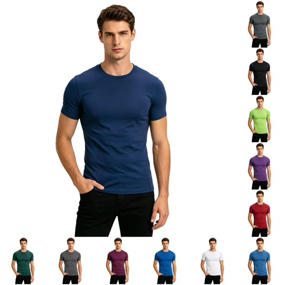 Mens T Shirts Short Sleeve Crew Neck T Shirts for Men Breathable Workout Shirt