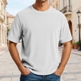 thumbnail image 1 of Mens T Shirts Short Sleeve Crewneck Shirts Basic White Tshirt Mens Vacation Outfits, 1 of 4