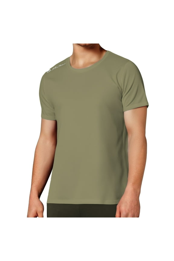 Mens T Shirts Short Sleeve Lightweight Breathable Round Neck Fitness Tank Top for Men,Green,XL