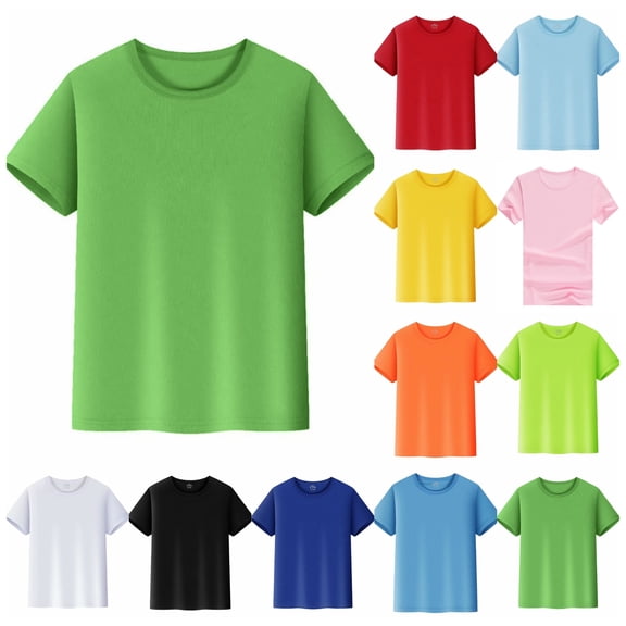 Mens T-Shirts Short Sleeve Pack Crewneck Classic Jersey Tee Classic Fit Undershirt Tee Tops Bulk Summer Soft Athletic Short Sleeve (Green,XL)