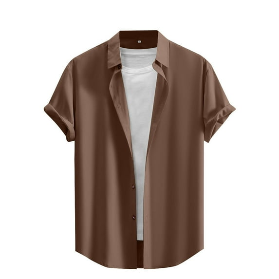 Mens T-Shirts Short Sleeve Solid Color Fashion Elastic Summer Man Undershirts Tee Shirts Workwear