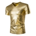 thumbnail image 1 of Mens T Shirts Short Sleeve V Neck Shirts Lightweight Gold Shirt Beach Shirts for Men, 1 of 1