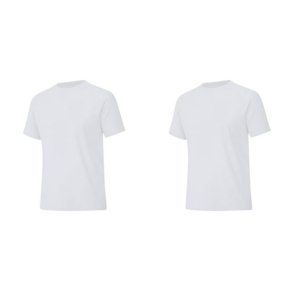 Mens T Shirts Solid Color 2 Pack Crew Neck Short Sleeve Mens Pullover Lightweight Slim Fit Breathable Mens Funny T Shirts White XL