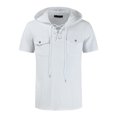 Mens T Shirts Spring and Summer Leisure Travel Vintage Hooded