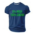 thumbnail image 1 of Mens T Shirts St Patricks Day Casual Short Sleeve Comfortable Breathable Summer Crew Neck Basic Tee, 1 of 3