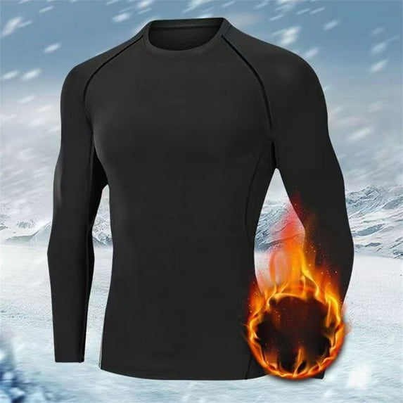 Mens T-Shirts Summer Autumn Winter Solid Color Round Neck Long Sleeve Fashion Leisure Training Fitness Shapewear Tops Pullover Sportwear,Black,L,Tee Shirts