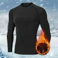 thumbnail image 1 of Mens T-Shirts Summer Autumn Winter Solid Color Round Neck Long Sleeve Fashion Leisure Training Fitness Shapewear Tops Pullover Sportwear,Black,XL,Tee Shirts, 1 of 4