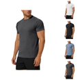 thumbnail image 1 of Mens T-Shirts Summer Raglan Short Sleeve Crewneck Casual Plain Tshirts Lightweight Breathable Basic Tees, 1 of 7