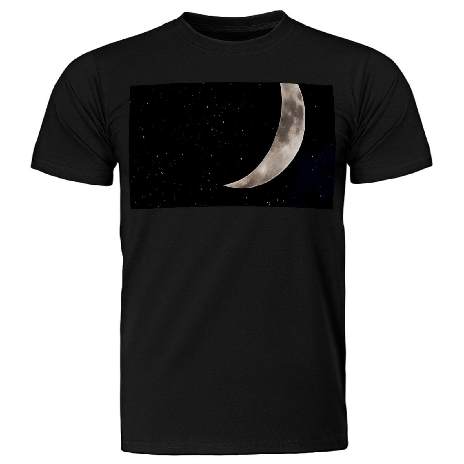 Mens TShirts，Unisex，Men T Shirts,Mens Crew Neck T Shirts,Moon Sky