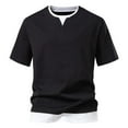 thumbnail image 1 of Mens T-Shirts White Mens Basic T Shirts Tee Shirt Men Black T-Shirts for Men New, 1 of 4