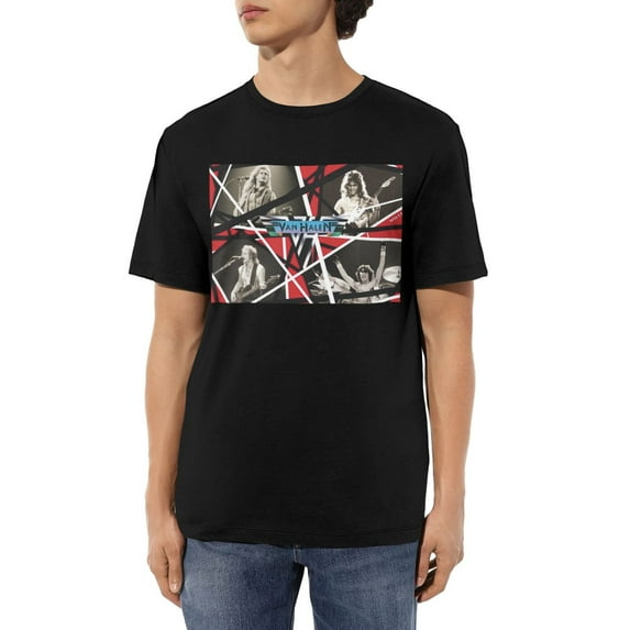 Mens T Shirts for Van.1986 Halen T-shirtFunny Short sleeve Crew Neck tee X-Large