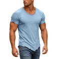 thumbnail image 1 of Mens T shirts Crew Neck Short Sleeve Solid Color Loose Basic Tee Tshirt, 1 of 5