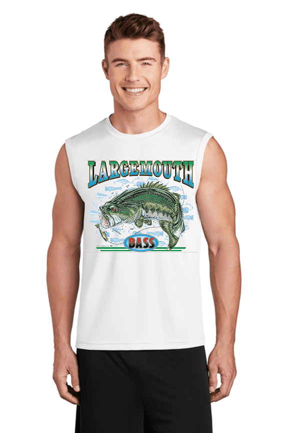 Mens Cut Off Shirts Sleeveless Muscle Tees Graphic Tees Mens Bass Fishing Gear Tackle Lures
