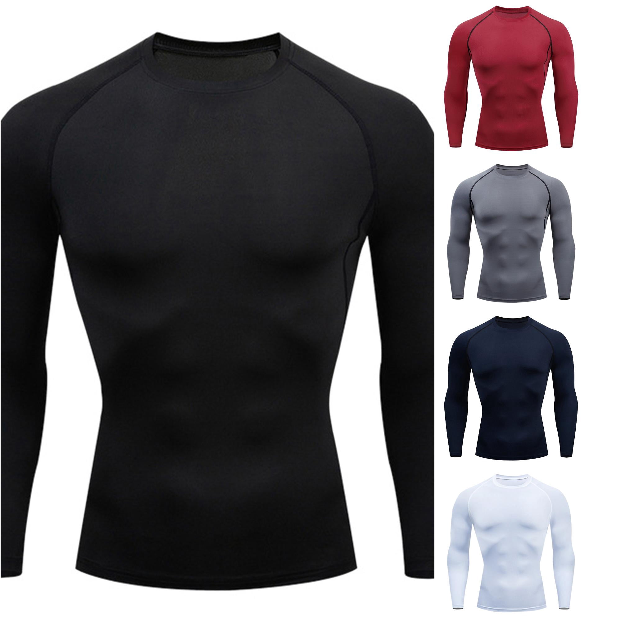 Mens T-shirts Men Fitness Long Sleeve Running T Shirt for Men ...