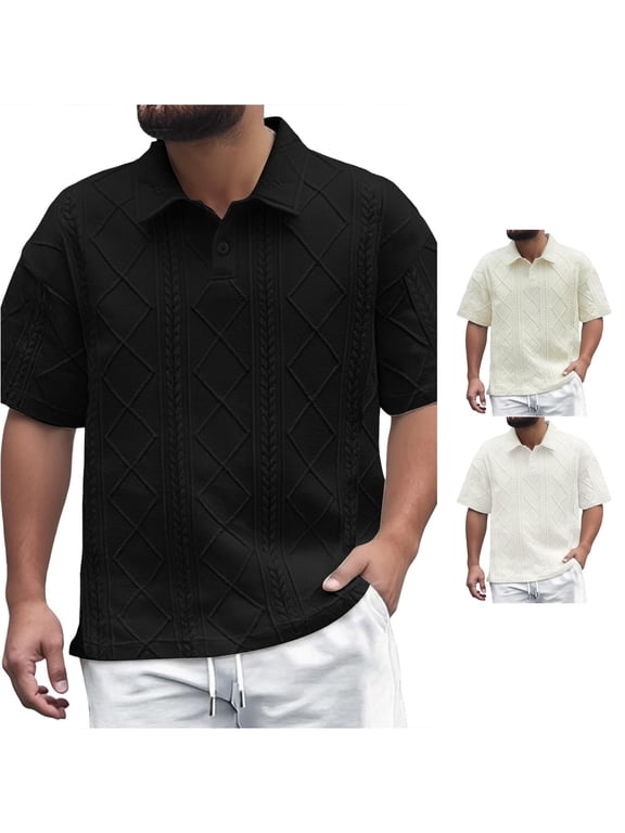 Mens T-shirts Men T Shirts for Men Top Loose Lapel Casual Short Sleeve Fashion Shirt 4XL