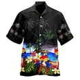 thumbnail image 1 of Mens T-shirts Men's Spring/ summer Fashion Casual Parrot Print Party Beach Loose Print Short Sleeve Shirt Ski Long Sleeve Shirt Men Business Casual Tees Men Scrub Long Undershirt under Scrub Black L, 1 of 4