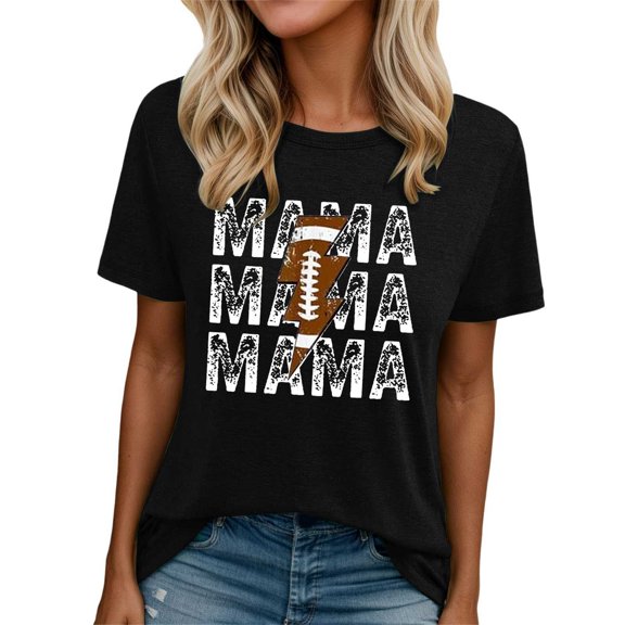 Plus Size Summer Clothes for Women Casual Printed Round Neck Solid Color Short Sleeved T Shirt Short Sleeve Floral Lady Athletic Slim Fit V Neck Shirt Pack Summer Blouses for Women Black S