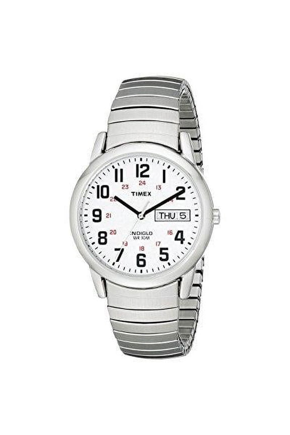 Mens T20461 Easy Reader Silver-Tone Expansion Band Watch