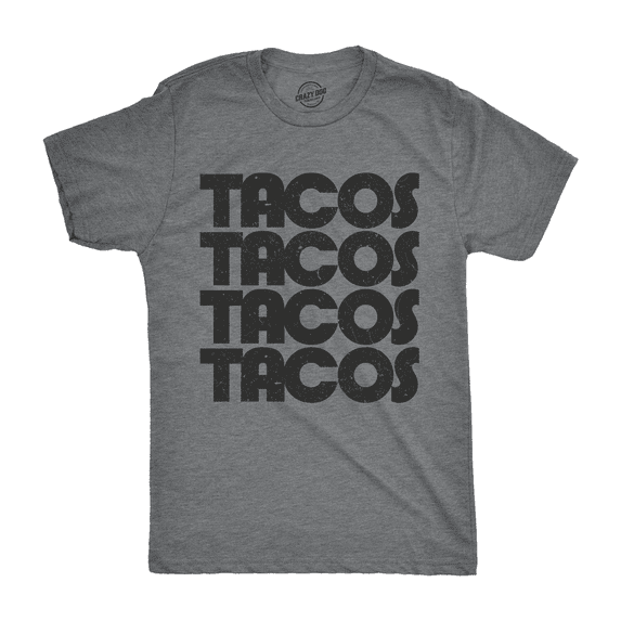 Mens Tacos Tacos Tacos T Shirt Funny Retro Tee for Guys Graphic Tees
