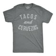 thumbnail image 1 of Mens Tacos and Cervezas Funny T shirt for Vacation Sarcastic Humor Graphic Top Graphic Tees, 1 of 7