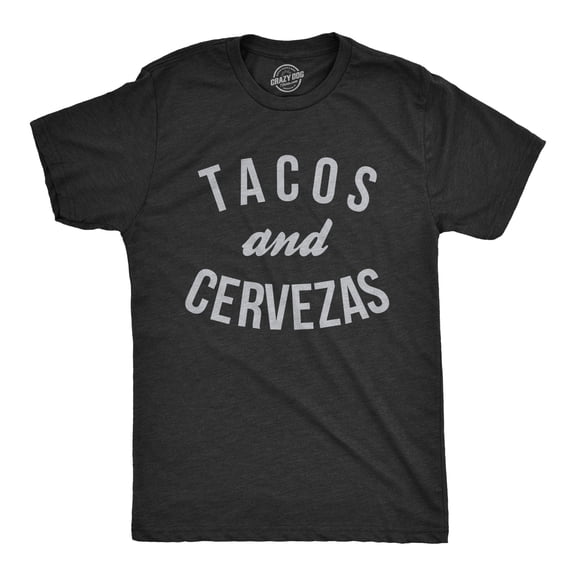 Mens Tacos and Cervezas Funny T shirt for Vacation Sarcastic Humor Graphic Top Graphic Tees