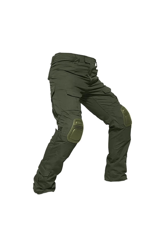 Mens Tactical Cargo Pants Camouflage Military Combat Trousers Multi-Pocket Outdoor Hiking Training Work Pants Army Green
