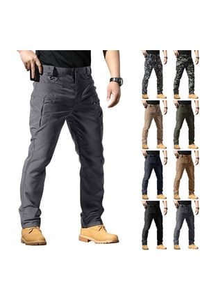 Mens Tactical Cargo Pants Ripstop Combat Trousers Lightweight Outdoor Work Hiking Pants Gray S