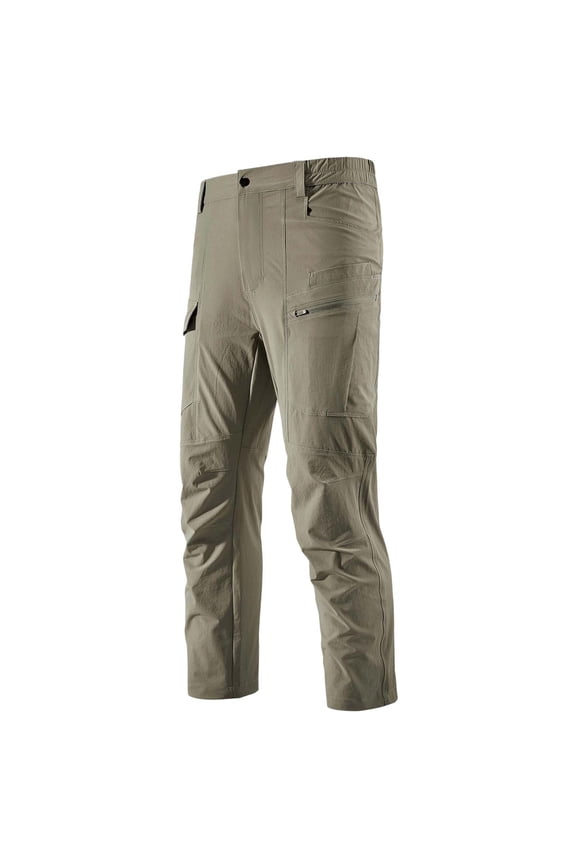 Mens Tactical Cargo Pants Waterproof Ripstop Utility Trousers Lightweight Summer Outdoor Hiking Shell Long Bottoms XS