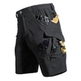 thumbnail image 1 of Mens Tactical Cargo Shorts Elastic Waist Waterproof Quick Dry Shorts Casual Outdoors Work Black M, 1 of 7