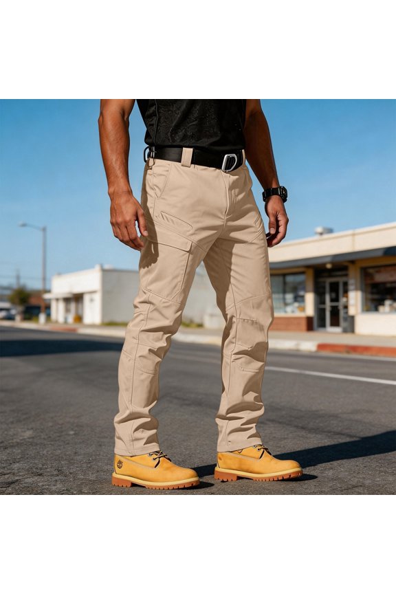 Mens Tactical Pants Ripstop Cargo Work Pants with Pockets Water Resistant Breathable Hiking Construction Pants