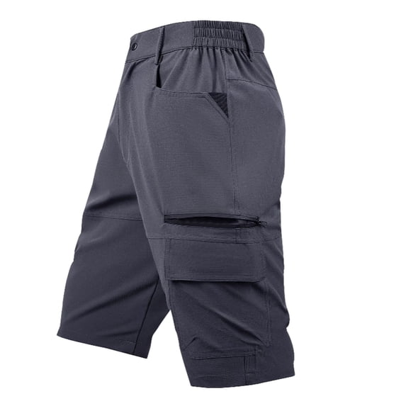 Mens Tactical Stretch Outdoor Cargo Shorts Wear Resistant Rip Stop Work Hiking Fishing Shorts with Mulit Pockets