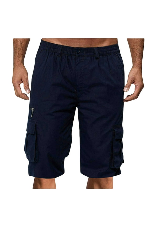 Mens Tactical Stretch Outdoor Cargo Shorts Work Shorts Navy XXL