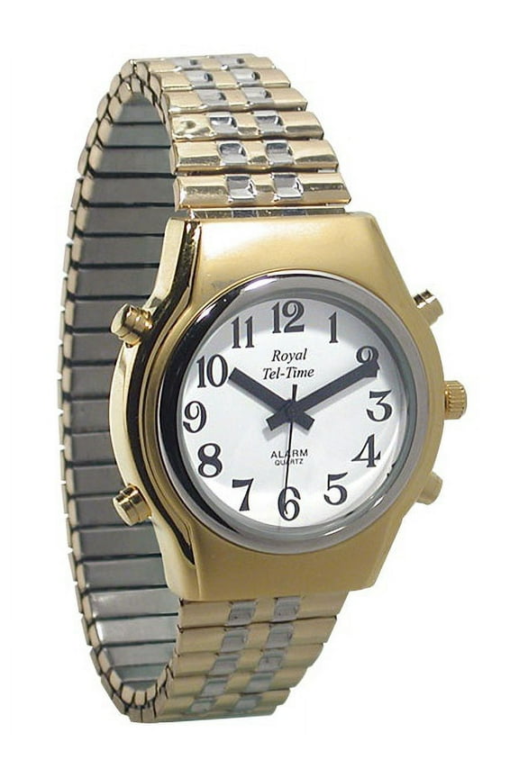 Mens Talking Watch - White Dial - Expansion Band