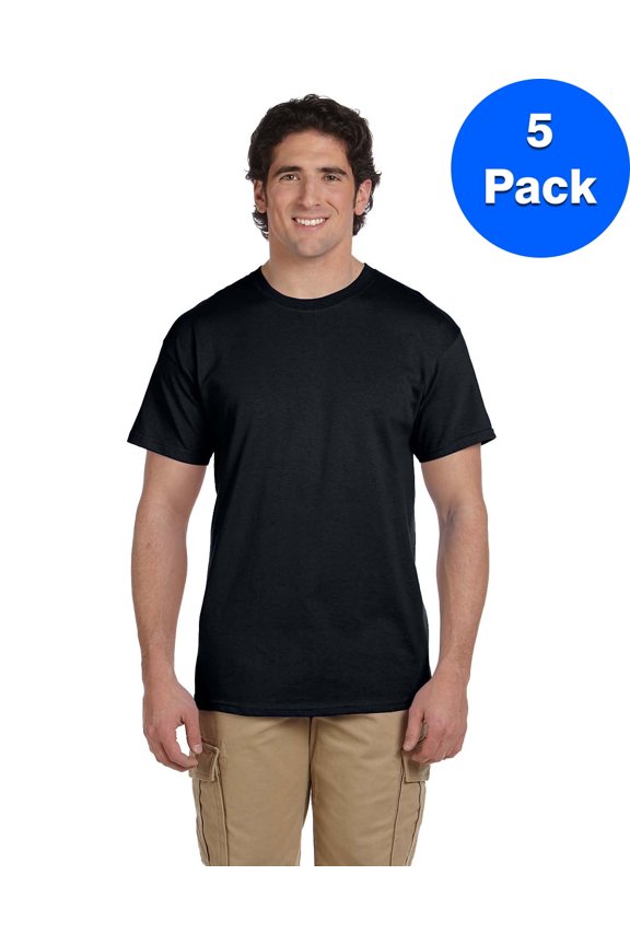 Mens Tall 6.1 oz. Ultra Cotton Short-Sleeve 5 Pack