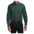 thumbnail image 1 of Mens Tall Long Sleeve Cotton/Polyester Easy Care Shirt Dark Green/ Navy X-Large Tall, 1 of 6