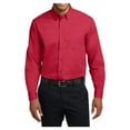 thumbnail image 1 of Mens Tall Long Sleeve Cotton/Polyester Easy Care Shirt Red/ Light Stone 2X-Large Tall, 1 of 6